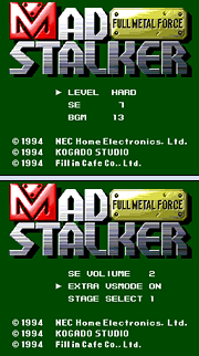 Mad Stalker - Hidden Option Menu